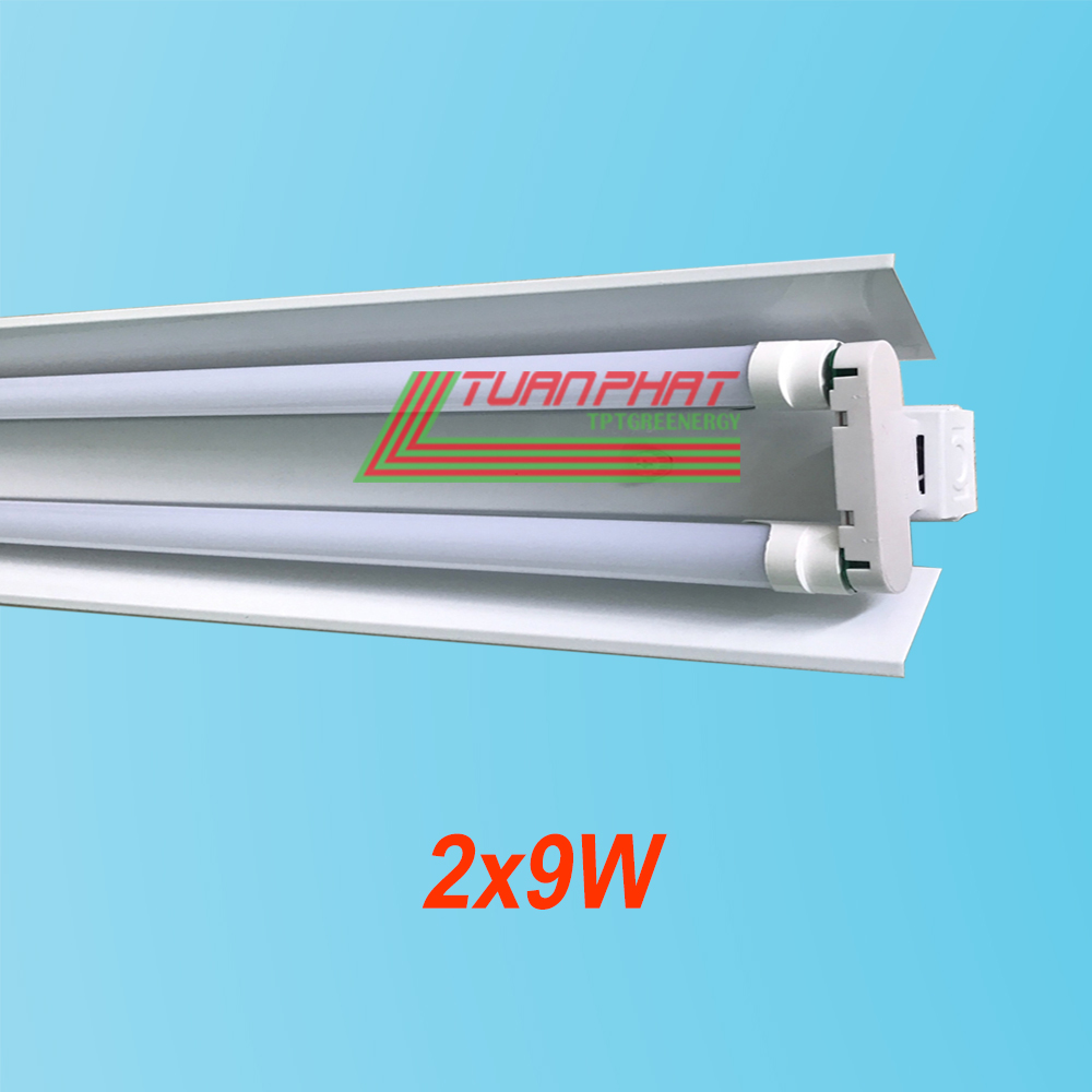Led T8 Đôi Có Chóa 2x9W